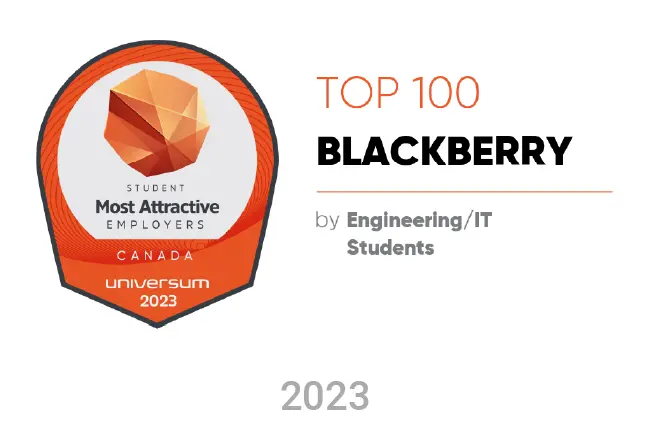 2023 BlackBerry wins Most Attractive Employers award